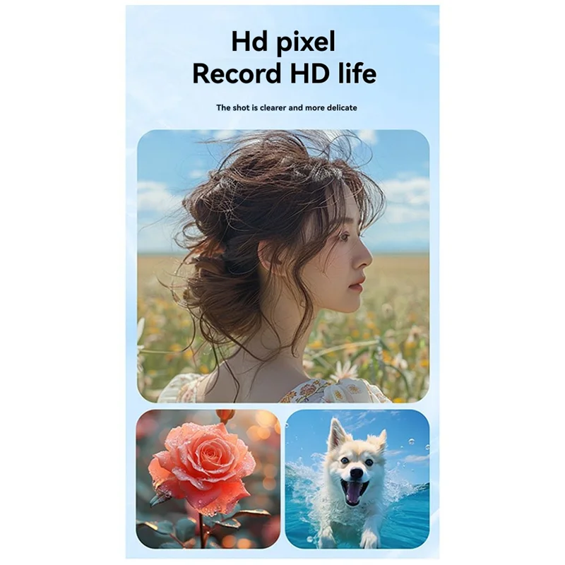 AEE6-2.4IN Retro CCD Digital Camera 8X Zoom Video Shooting Vlog Camera Supports MP3 Music Playback Full/Semi Mirror Design