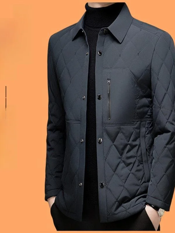 

Autumn Winter Men's Cotton Jacket Silk Thickened Casual Business Warm Outerwear Affordable Long Style Fashionable