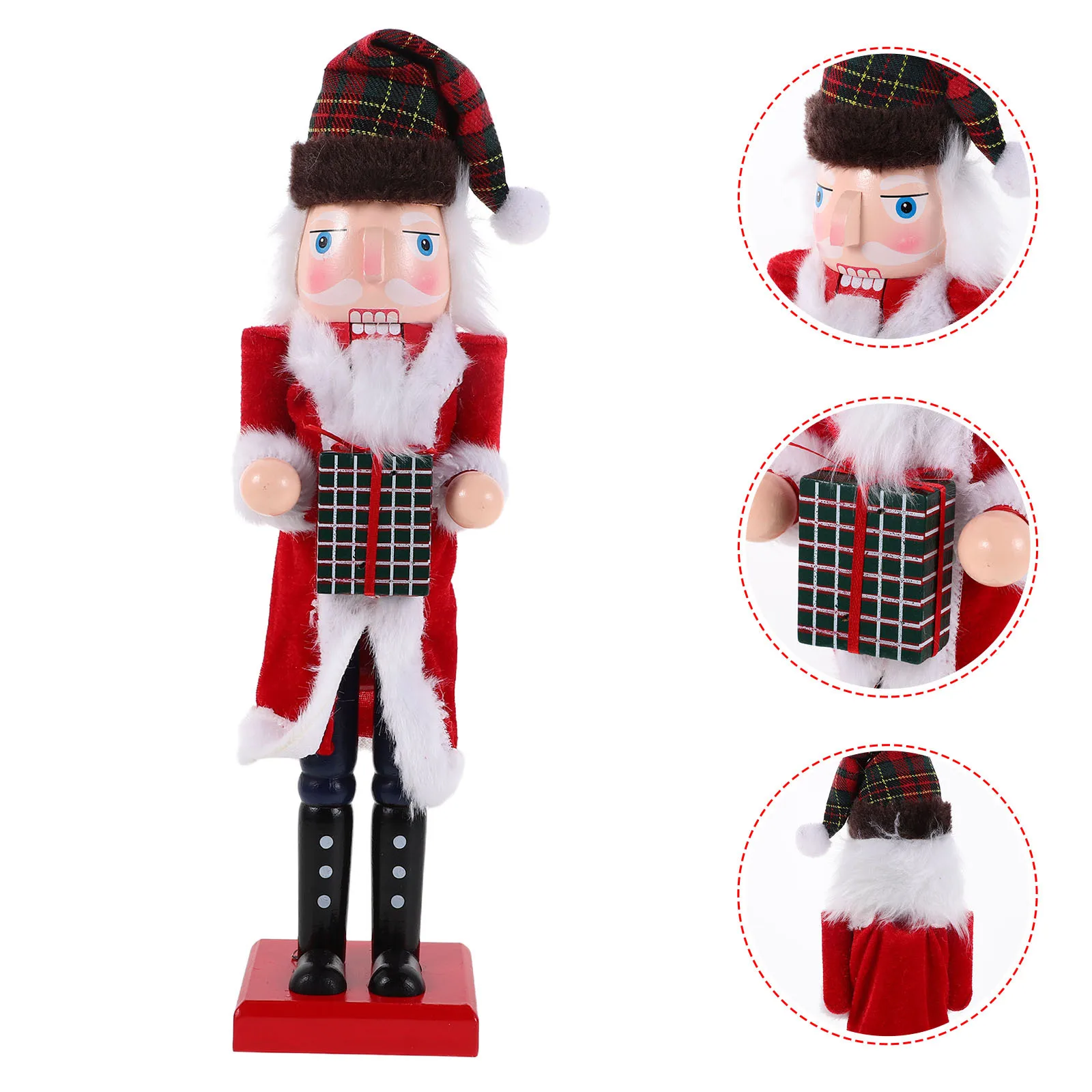 

38cm 14.93in Holiday Nutcracker Wood Decoration Chef Theme for Home Office Tabletop Festive Charm Nutcracker Soldier Puppet