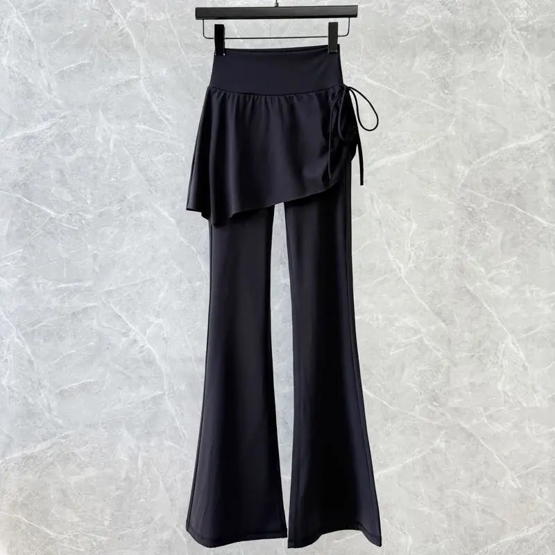 

Two-piece Set High-waisted Sweatpants Skirt-pants Women Fitness Yoga Slightly Flared Pants Slimming Fit Joggers Y2k Trousers