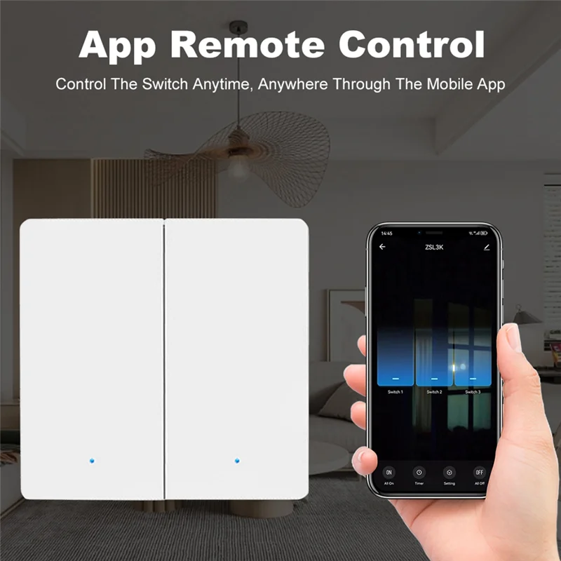 Tuya Smart Switch Zigbee European Standard Button Wall Switch Single Fire Power Supply APP Timing Smart Voice