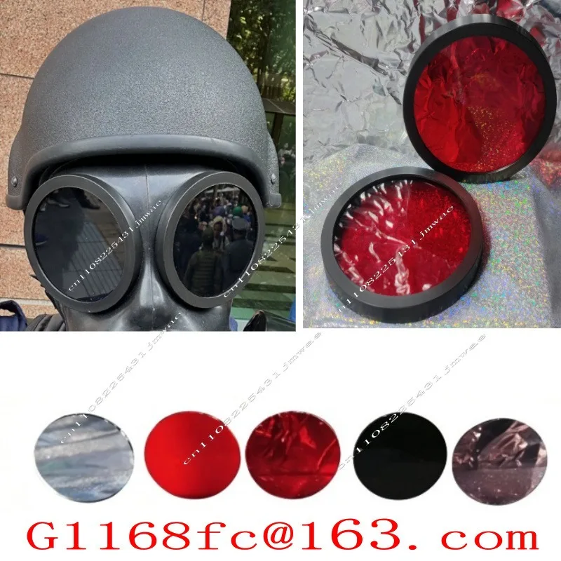 Couverture de lentille de masque à gaz J08, changement de couleur, accessoires pour masque à gaz en latex, couverture de miroir universelle MF20