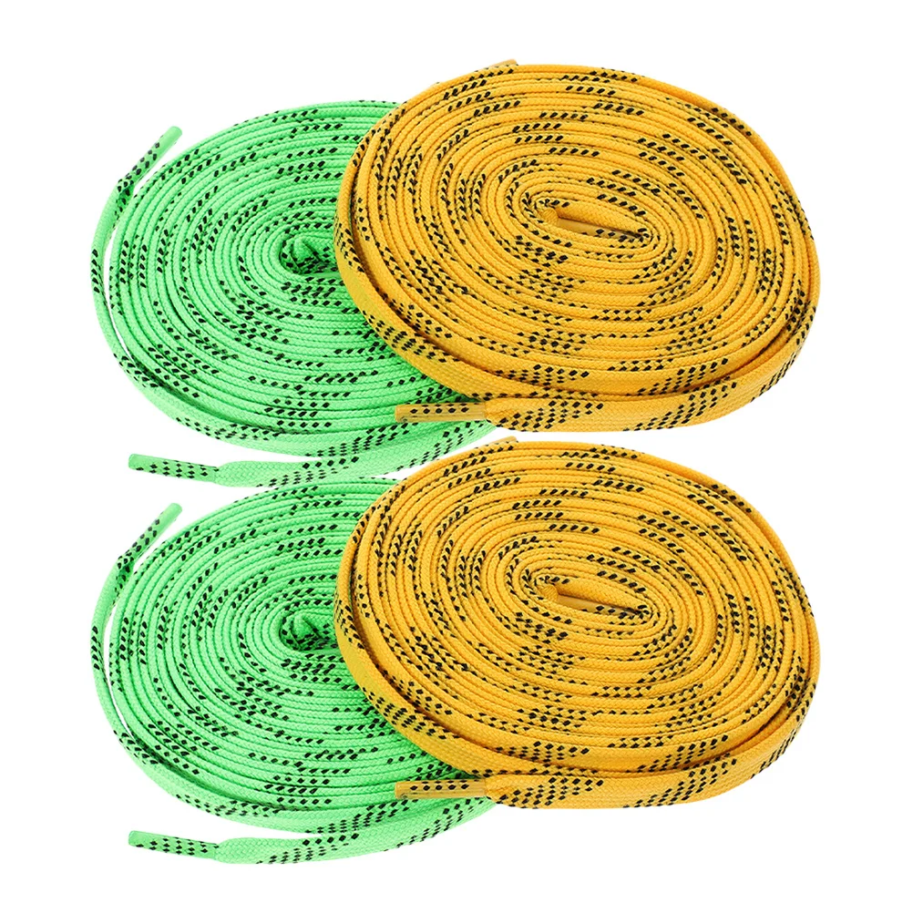 

2Pairs Hockey Skates Laces High Strength Low Temperature Resistant Flat Lace Suitable for Ice Sports Roller Skates Sneakers
