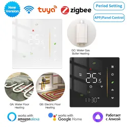 WiFi Water/Electric Floor Heating Thermostat Zigbee Water Gas Boiler Temperature Control Tuya/Smart APP Alexa Google Voice