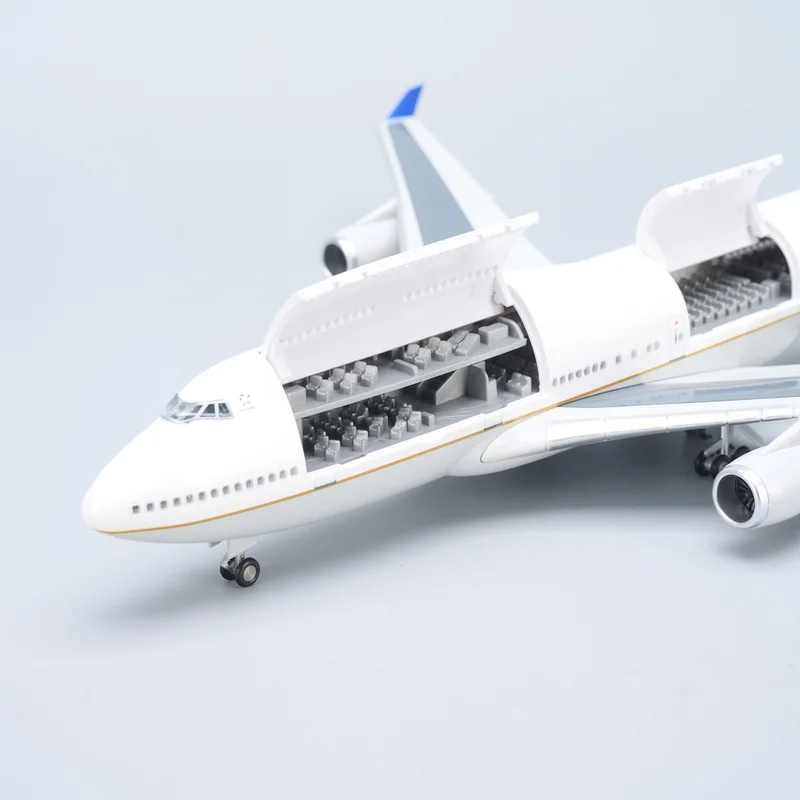 47cm 1:150 Scale Diecast Alloy United Airlines B747 Airplane With Landing Gear Plane Model Aircraft Collection Plane Display