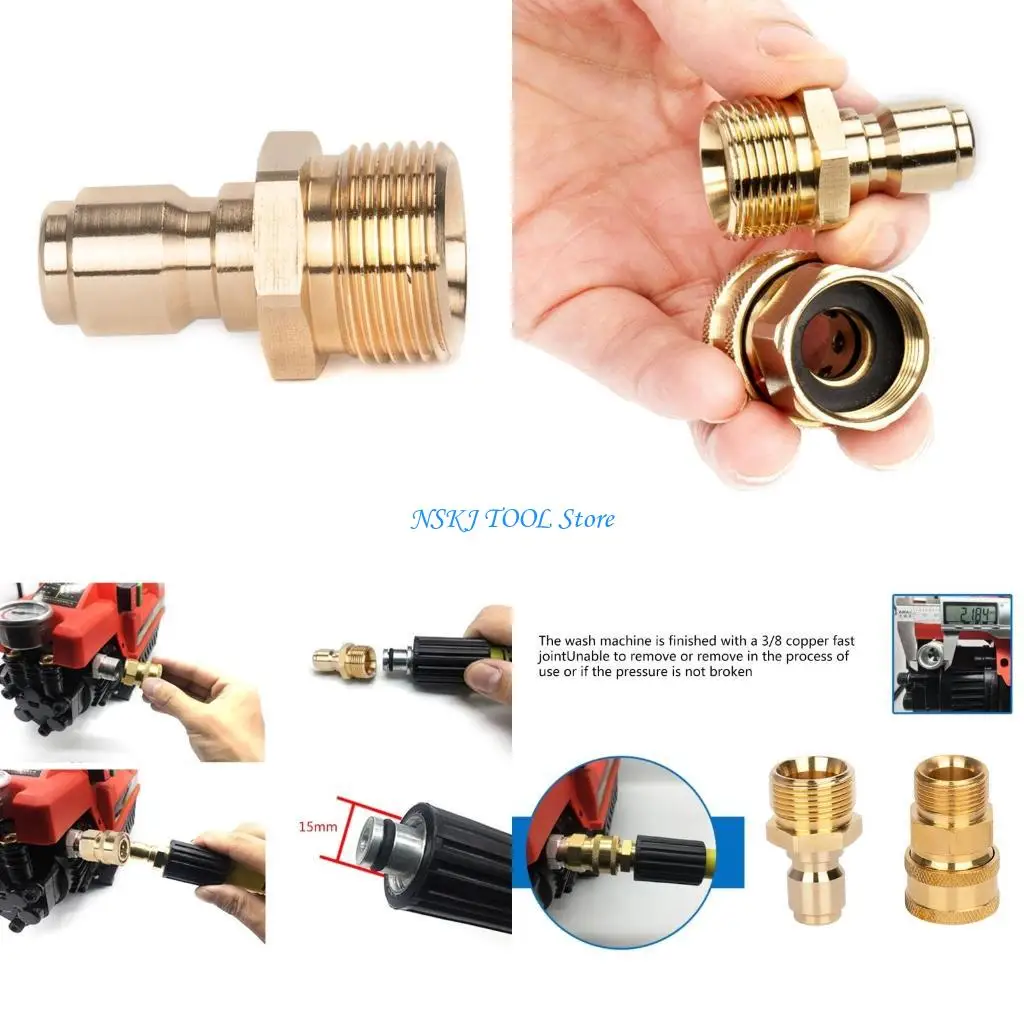L8RC Garden Hose Quick Brass Quick Hose Fittings 3/4 inch Thread Water Hose Connectors Quick Release