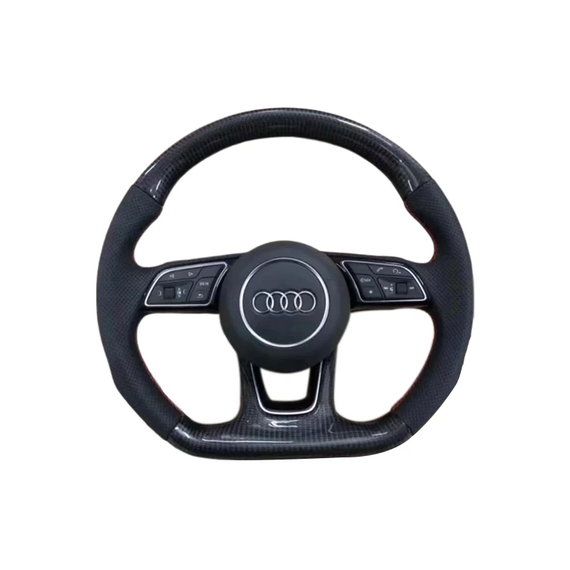 Suitable for Audi A3 S3 RS3 8v.5 2017 2018 2019 replacement carbon fiber or leather steering wheel Modification and upgrade