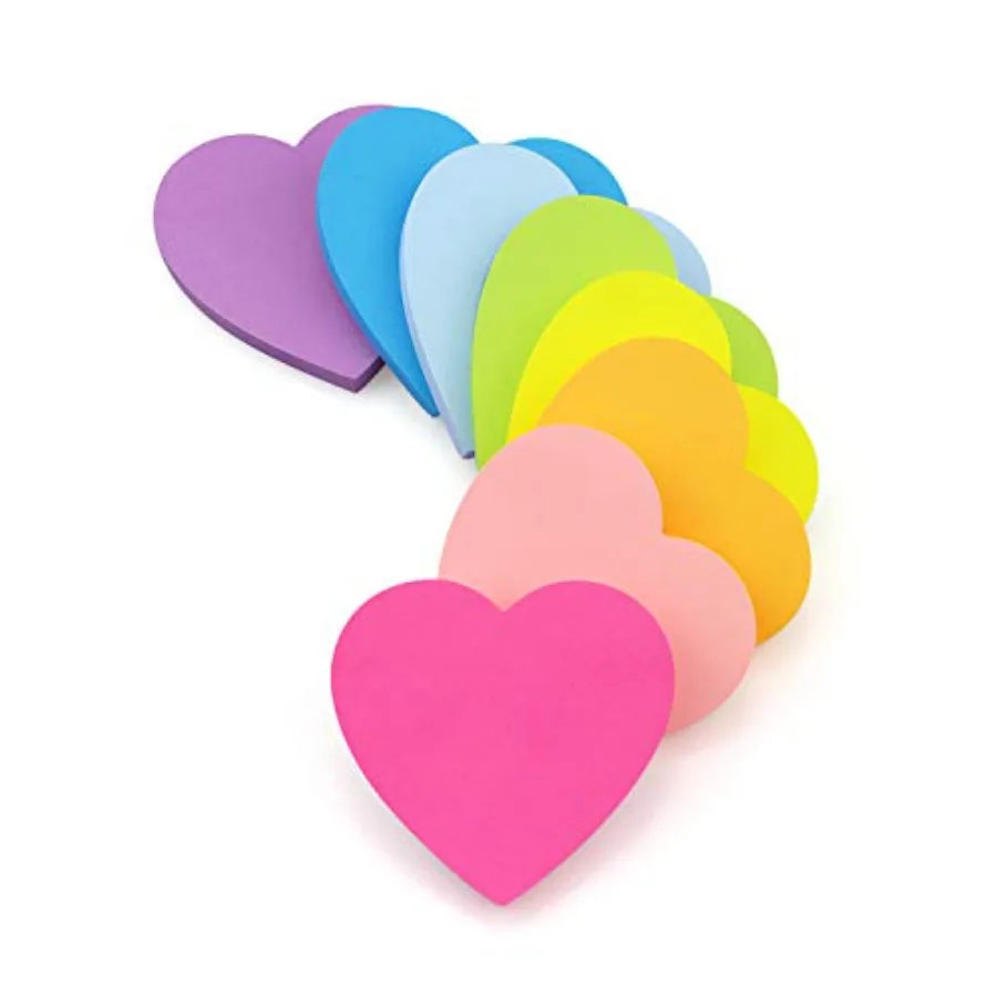 

Heart Shape Sticky Notes ful Sticky Pad 75 Sheets/Pad Self-Sticky Note