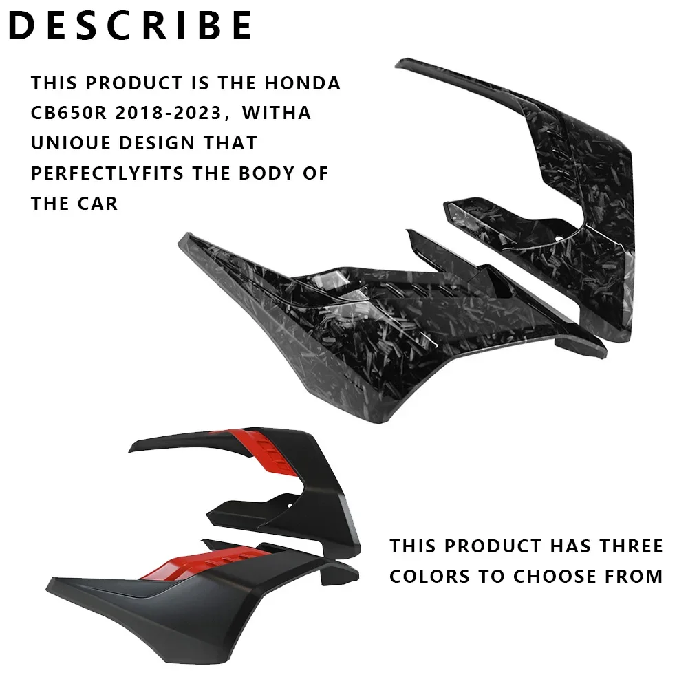 MTKRACING For HONDA CB650R 2018 2019-2023 Motorcycle Fairing Deflector Side Airfoil Covers Winglets Fin Trim Cover Protector
