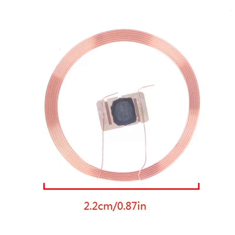5pcs 21.6mm Self-adhesive RFID Keyfob Coils 13.56MHZ UID IC Card ID Rewritable Changeable Chip for Access Control And NFC Techno