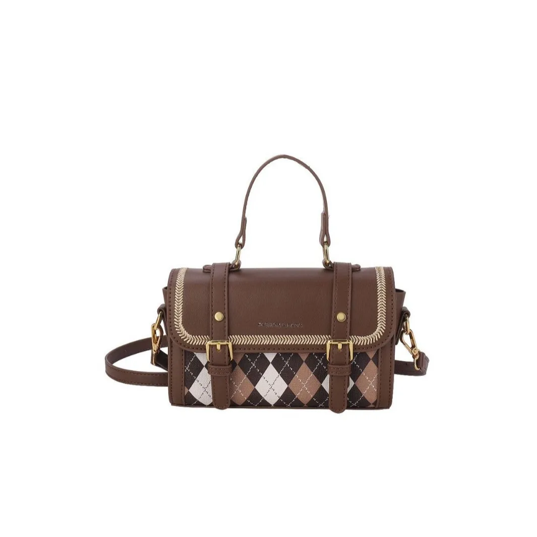 حقيبة مربعة صغيرة عصرية لخريف وشتاء 2025 - حقيبة ساعي كروس أنيقة محمولة