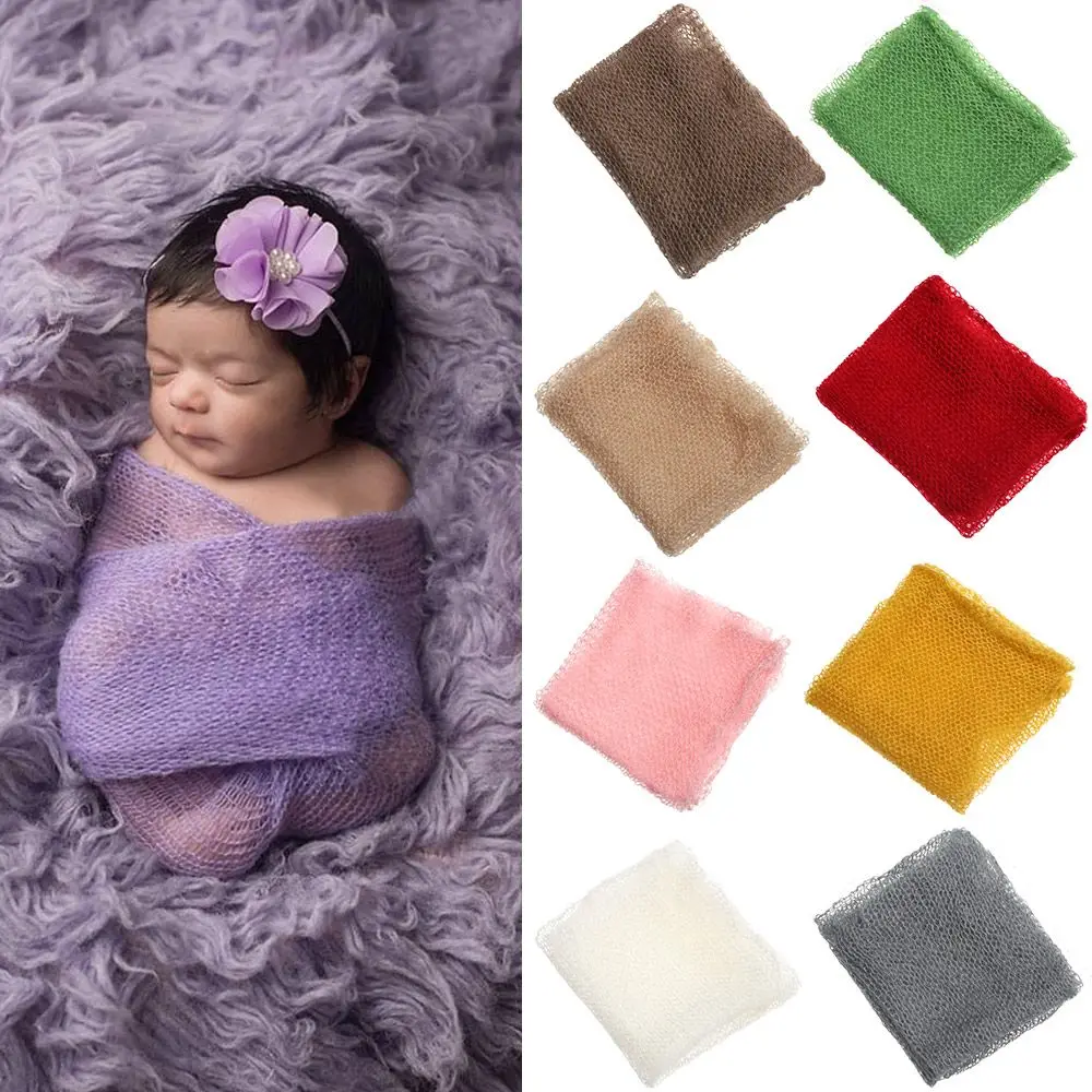 

1pc Boys Girls Auxiliary Soft Long Elastic Studio Shoot Blanket Newborn Wrap Stretch Knit Wrap Baby Photography Props