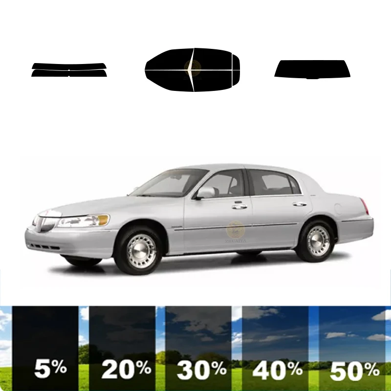 

precut Removable Window Tint Film For Car 100% UVR 5%-70%VLT Heat Insulation Carbon ﻿For LINCOLN TOWN CAR 4 DR SEDAN 1998-2002