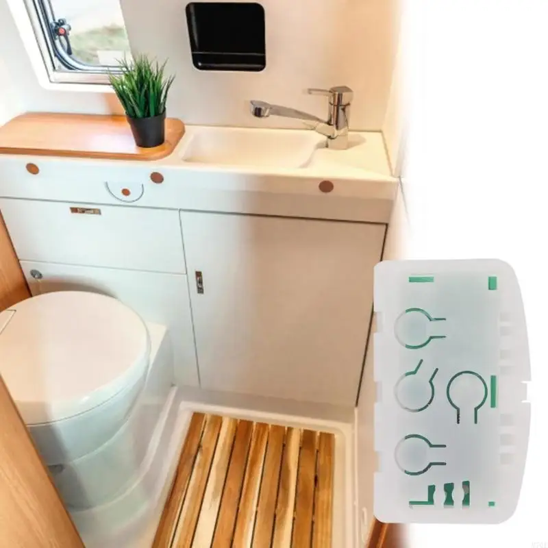 M76E 50709 WC-Spülplatte als Ersatz für Thetford SN C250S beim Camping und Auto, hellweiße Kunststoffschalterplatine – Detail 5