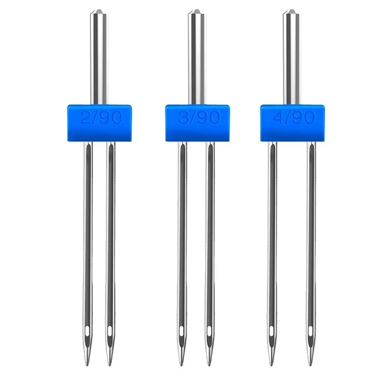 3pcs Double Twin Needle Pins Steel Twin Stretch Machine Needles 2mm 3mm 4mm Household Multi Function Sewing Machine Accessories