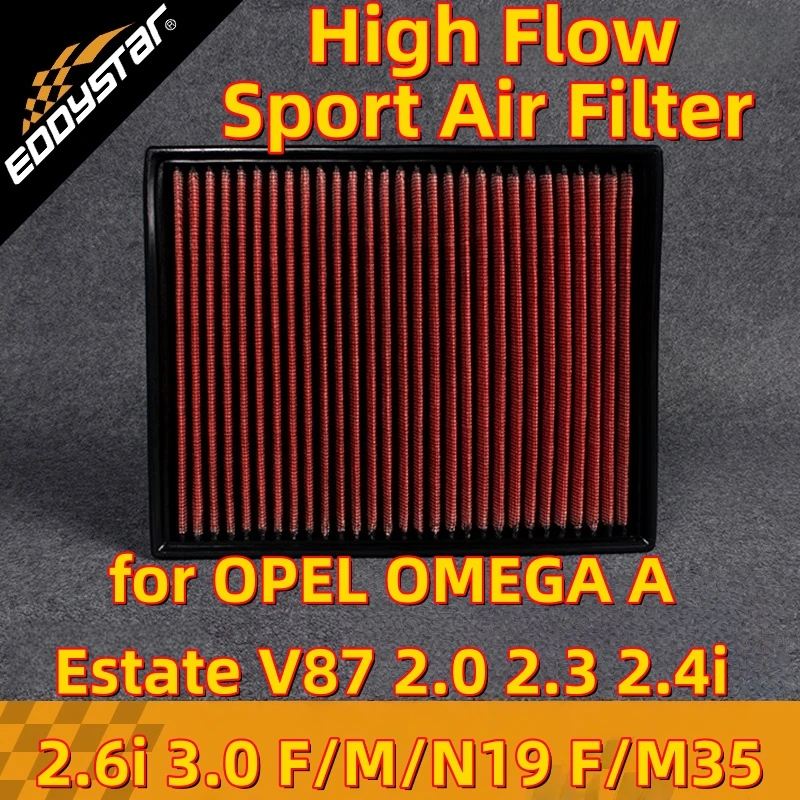 

High Flow Sport Air Filter for OPEL OMEGA A Estate V87 2.0 2.3 2.4i 2.6i 3.0 F/M/N19 F/M35 Washable Racing Intake Filters