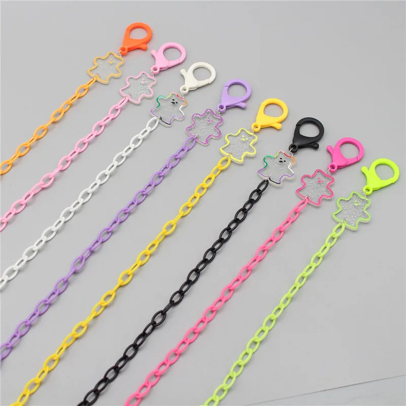 Fashion Cute Glasses Mask Chain Holder Necklace For Children Students Lanyard Acrylic Hanging Kids Neck Cord Jewelry Gift