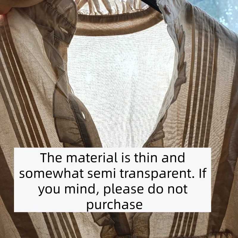 Nowe letnie bawełniane sukienki z długim rękawem Woman Stand Solid Mori Girl Casual Sweet Preppy Ruffles Loose Dress 2024 Autumn D47607QC