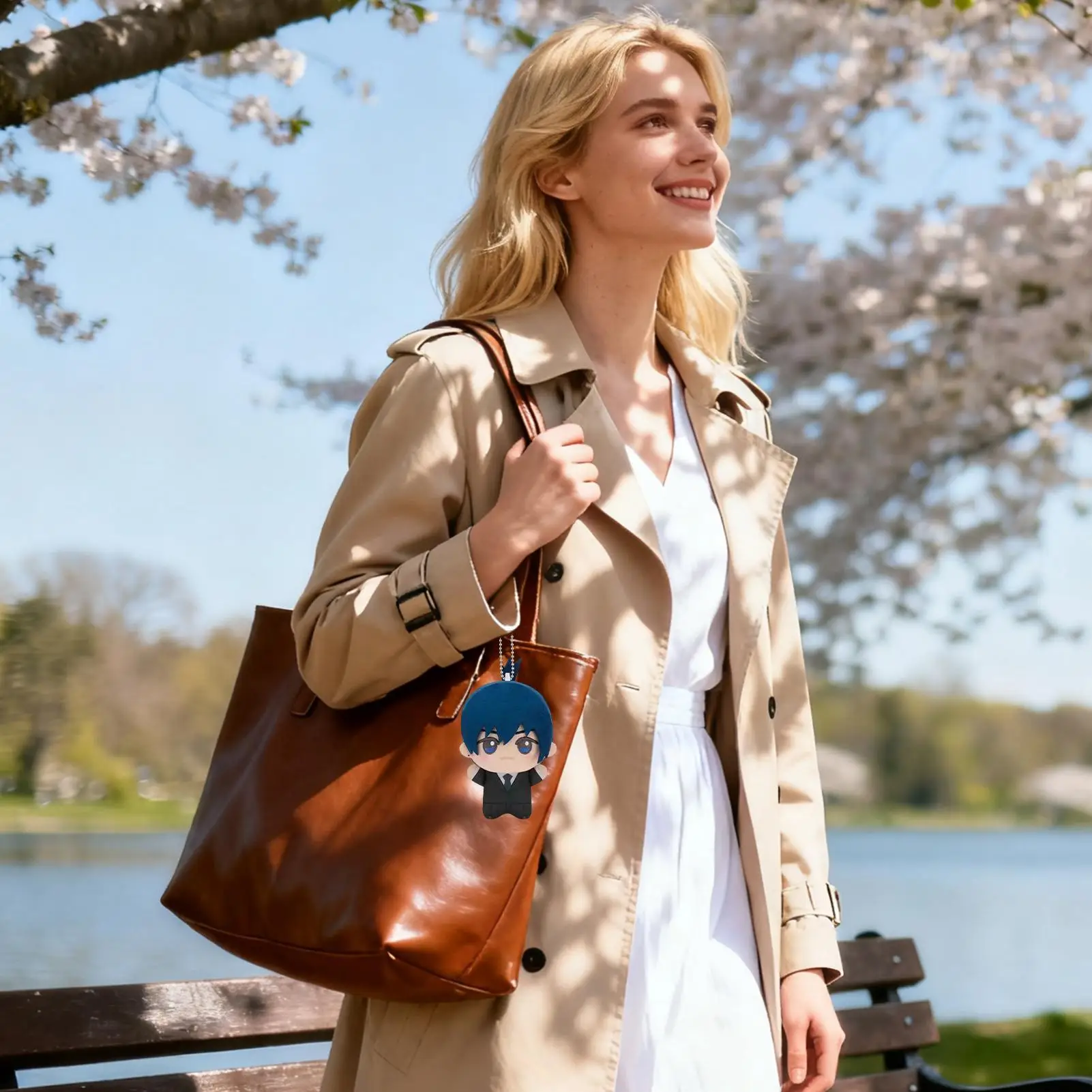 Anime motosserras homem mini brinquedo de pelúcia chaveiro bonito macio recheado travesseiro presente aniversário cosplay personagem colecionável brinquedo boneca