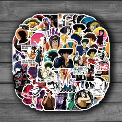 50Pcs New Cowboy Bebop Japanese Anime Cartoon Stickers Lable For Skateboard Computer Notebook Car Decal Children's Toys