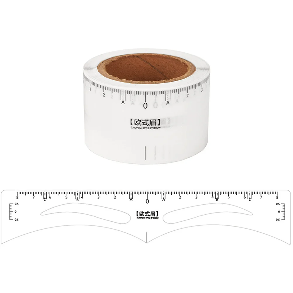 

50 шт., маркер, кпер для бровей, прозрачные измерительные линейки для точного позиционирования, формирователи для рисования бровей, профессиональные инструменты для макияжа