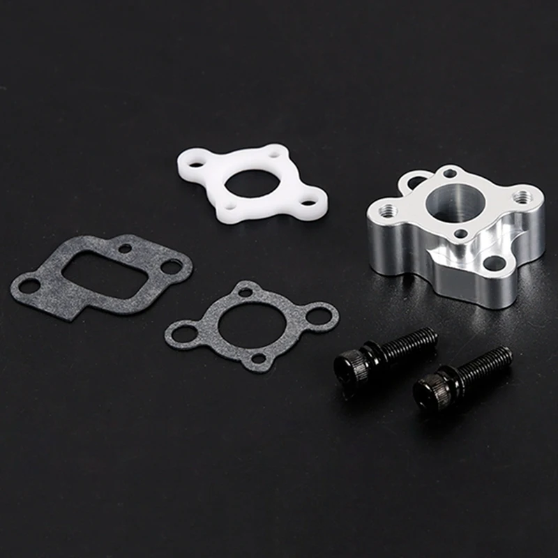 CNC Intake Manifold Set For 23-30.5CC Gas Engine For 1/5 HPI Baja 5B 5T 5Sc Losi 5Ive T Rovan King Motor Rc Car Parts