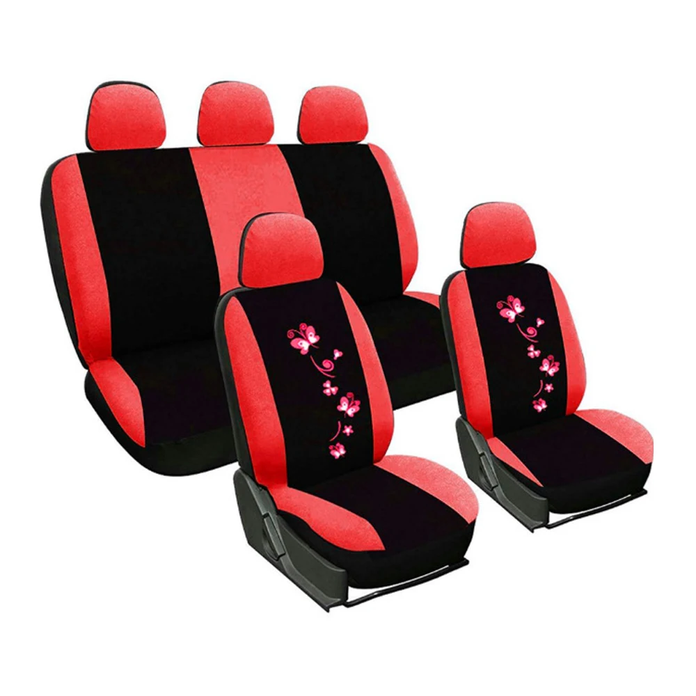 Universal Car covers Car Seat Protect for Men Women Car Seat Covers Butterfly Embroidery Fit Most Car Seats Styling