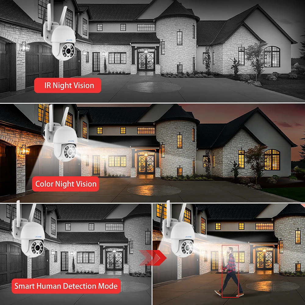 3MP WiFi PTZ Security Camera System 8CH NVR Kit with 10.1\