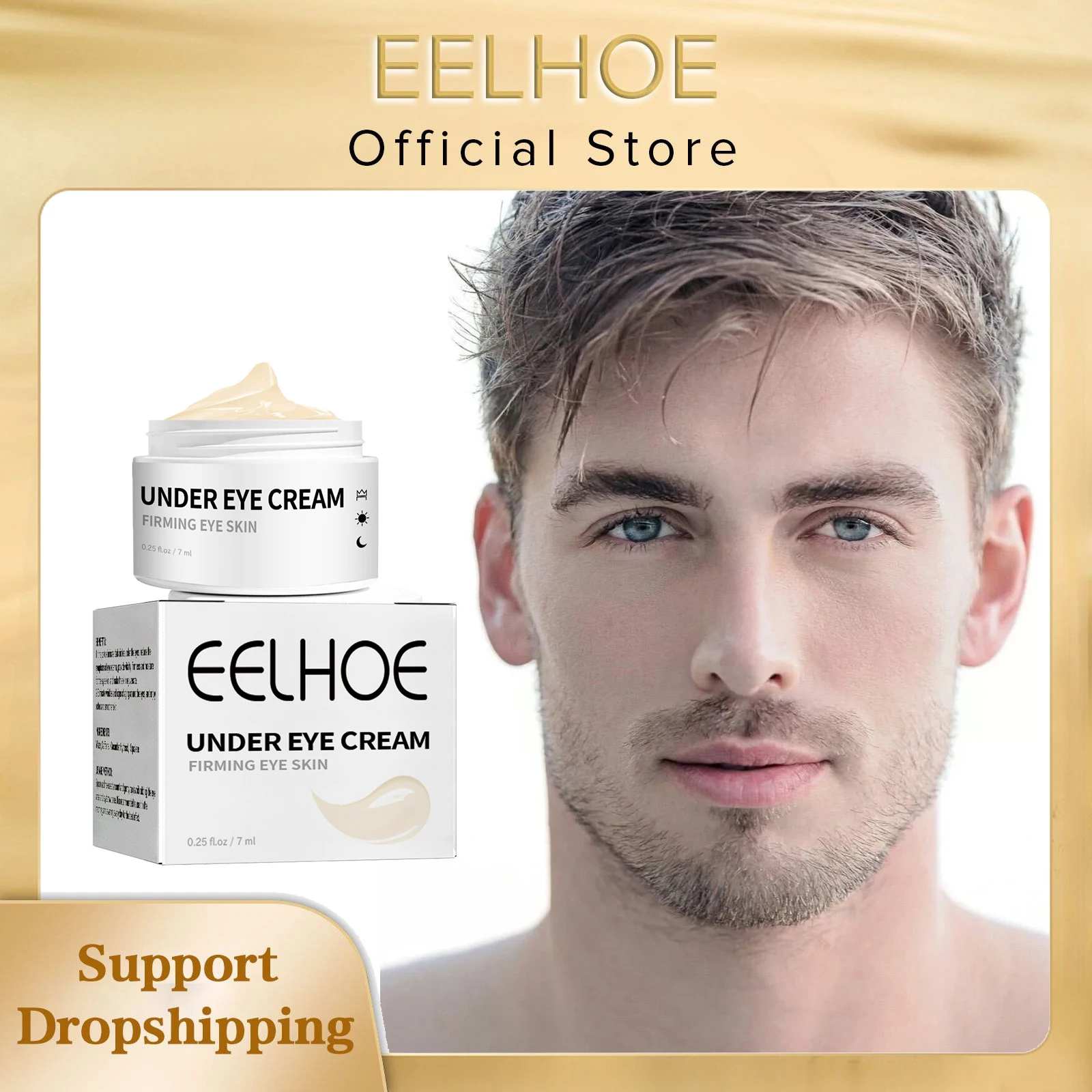 EELHOE Anti Aging Eye Cream Men Dark Circles Puffy Eyes Treatments Fade Fine Lines Nourishing Instant Firm Eye Bag Cream for Men