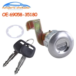 New 69058-35180 6905835180 69511-32010 6951132010 Fuel Lid Door Gas Lock w/Key For Toyota Pickup 4Runner 91-95 Car Accessories