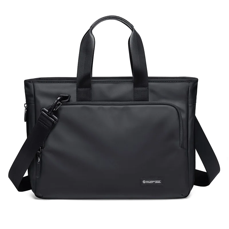 GOLF QUALITY Borsa da ufficio da uomo Valigetta in nylon impermeabile Borsa per computer da 16 pollici Borsa per documenti multistrato Chiusura con cerniera