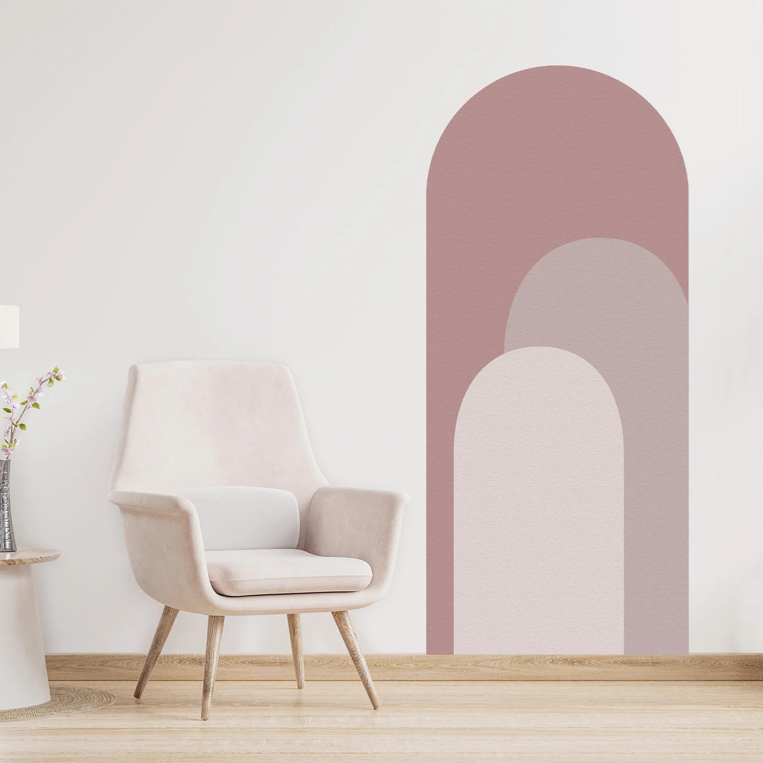 Curved Art Self-Adhesive Wallpaper 80x180cm (31.49x70.86inch) Matte Grainy Wall Stickers (Multiple Colors)