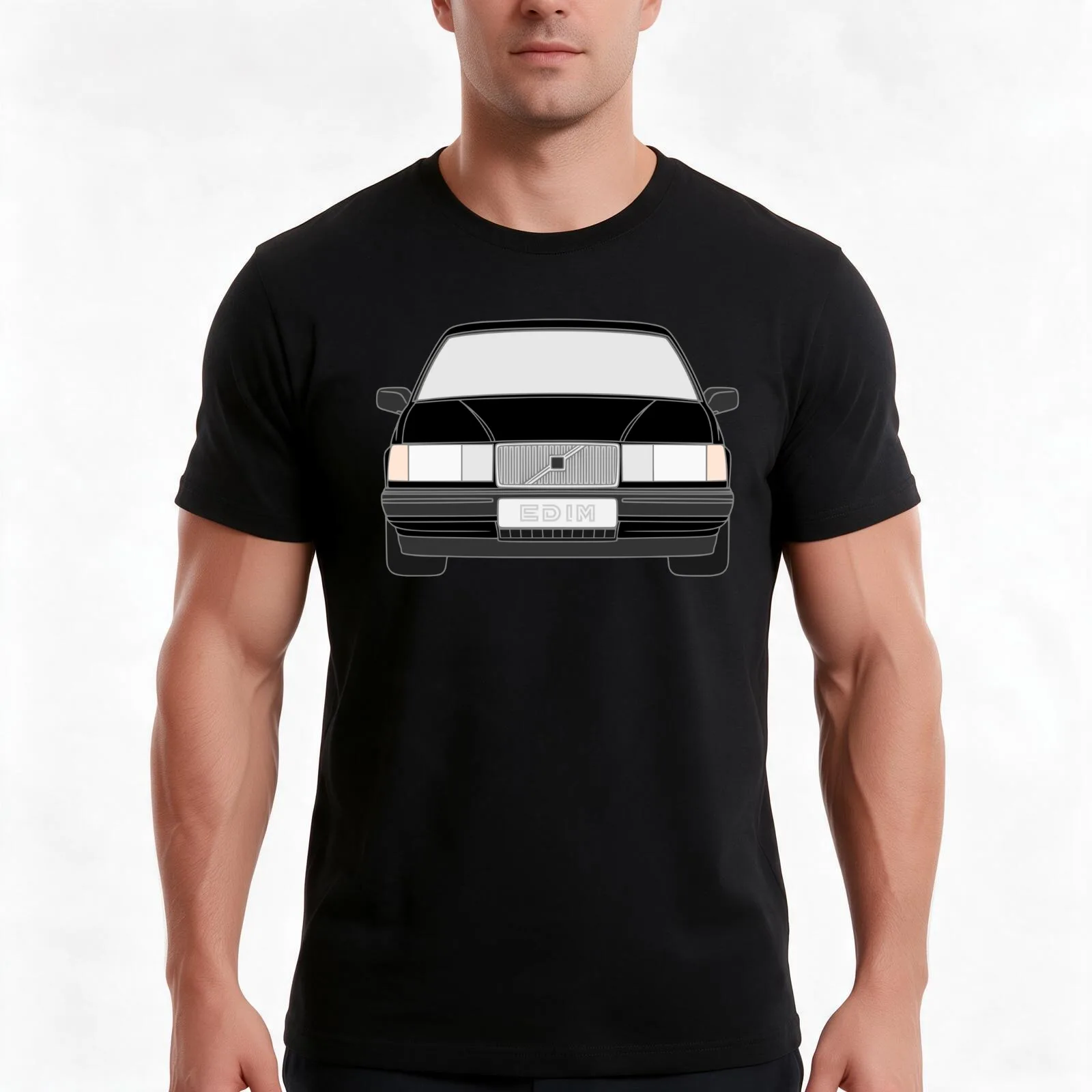 940 Turbo USA waterfall black color best T-Shirt, Summer Casual Cotton Tee, Oversized Streetwear Tops, Vintage Graphic Print