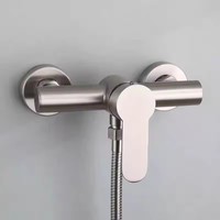 304 stainless steel bathroom shower faucet wall-mounted shower cylinder faucet hot and cold water control valve switch faucet