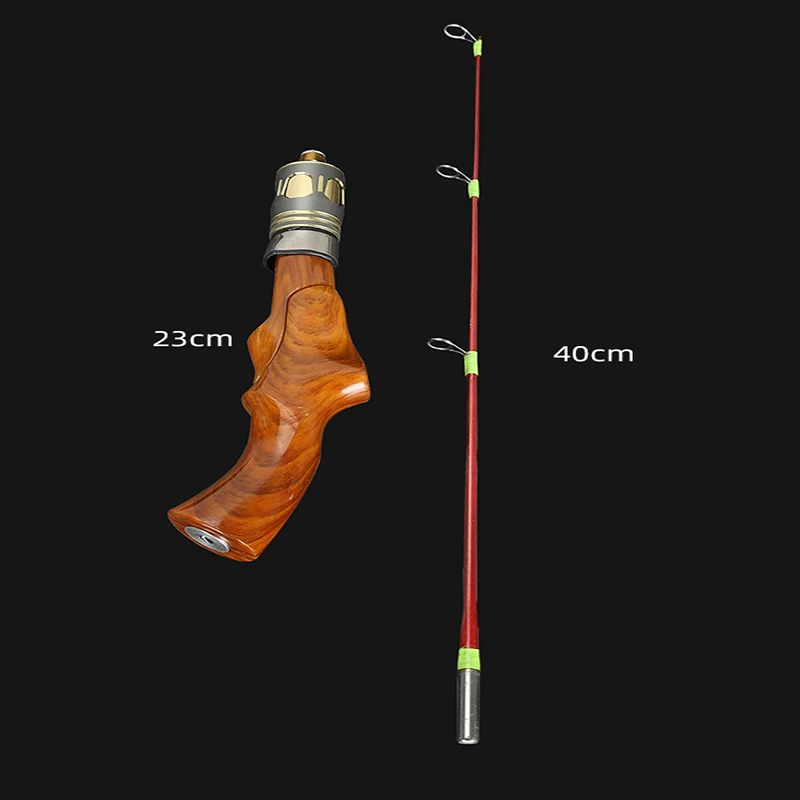 Mavllos caña de pesca en hielo camuflaje fibra vidrio punta sólida - imagen 4