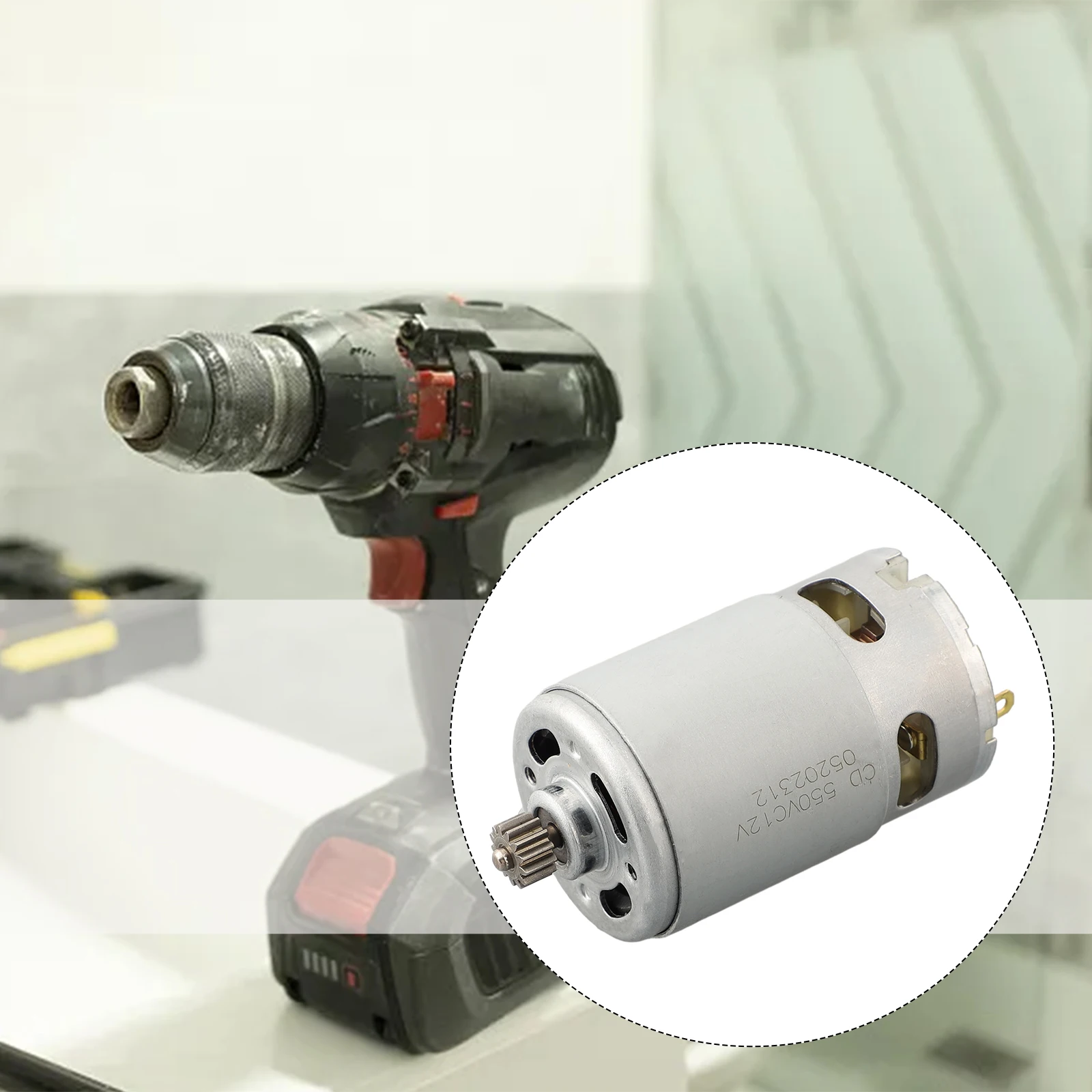 

Замена двигателя DC RS550 с металлической конструкцией и двумя вариантами редукторов для электроинструментов TSR1080-2-LI GSR120LI 12В 14.4В