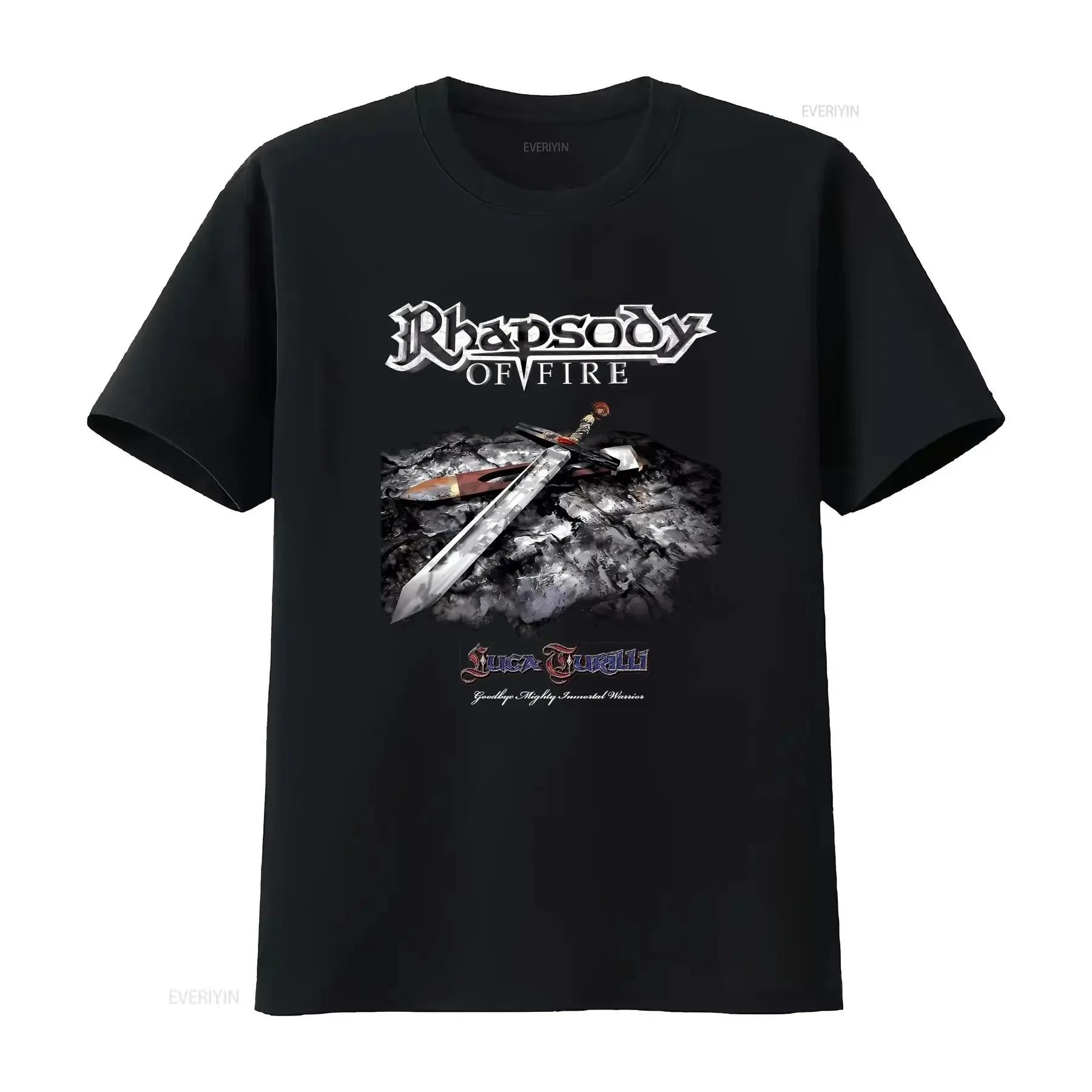 

Rhapsody Of Fire Italian Symphonic Power Metal Band Luca Turilli T Shirt vintage Washed Versatile Stretched