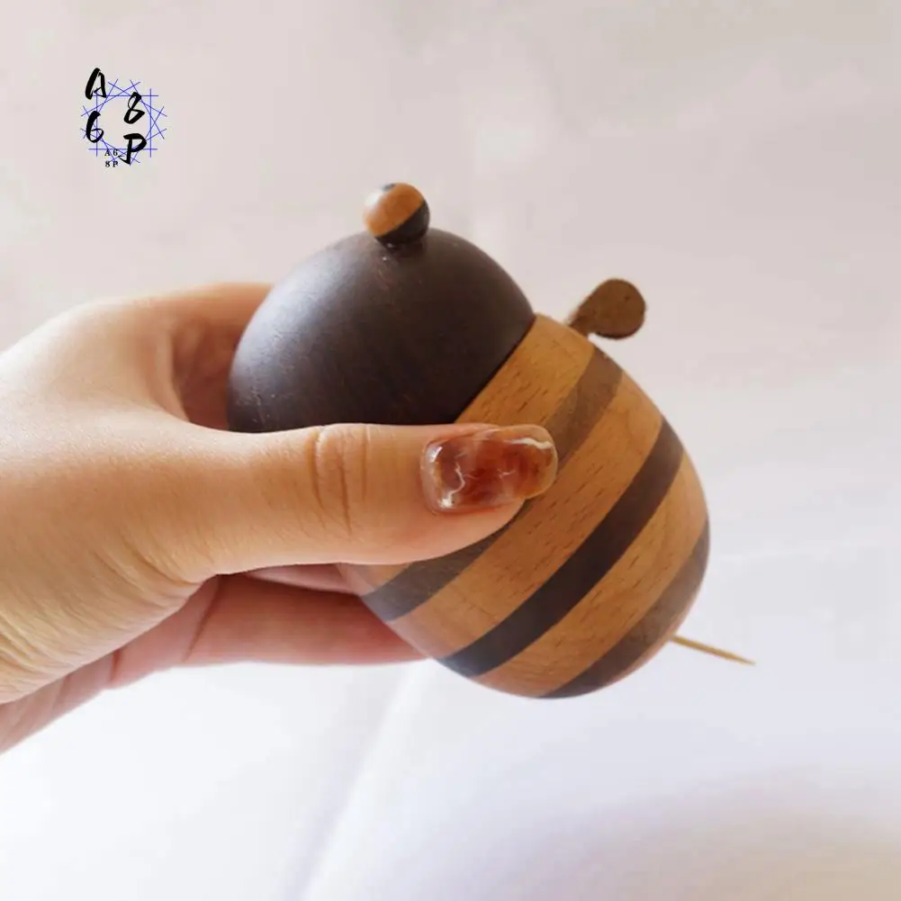 A68P-Toothpicks Holder Dispenser Christmas Gifts Bee Decor Cute Gifts Home Office Desk Decor Accessories Birthday Gifts