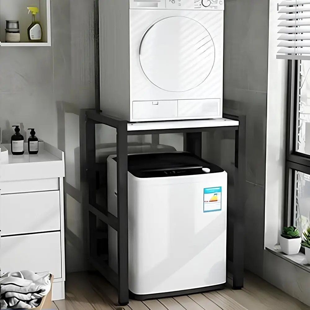 

Регулируемая стойка для хранения над стиральной машиной/сушилкой, простая сборка, идеально подходит для прачечных