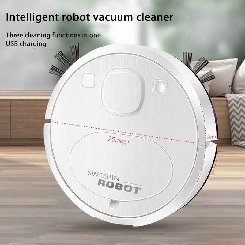 Xiaomi Fully Automatic Smart Sweeping Robot USB Rechargeable Use Lazybones Intelligent 3 In1 Sweeping Machine Home Appliance