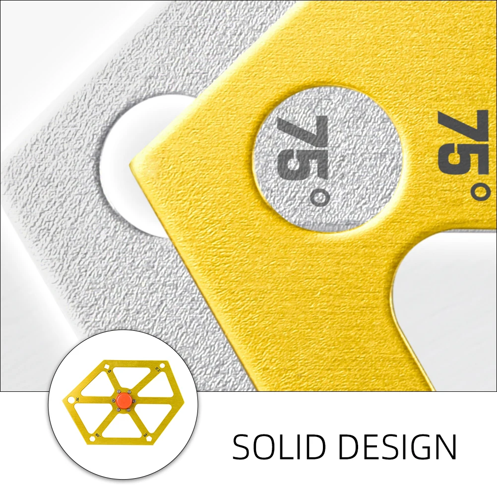 

Aluminum Alloy Hexagon Ruler Angle Measuring Tool Adjustable 45 54 60 67.5 75 Degree Waterproof Anodized Surface Woodworking