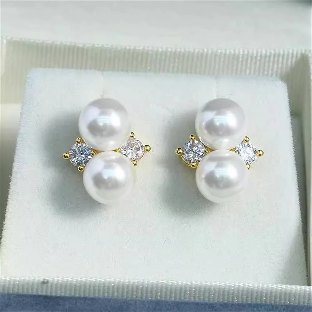 

Gold Plated Pearl Earring Settings, DIY Jewelry Making Supplies, Blank Ear Stud Bases for Handmade Accessories, No Pearl