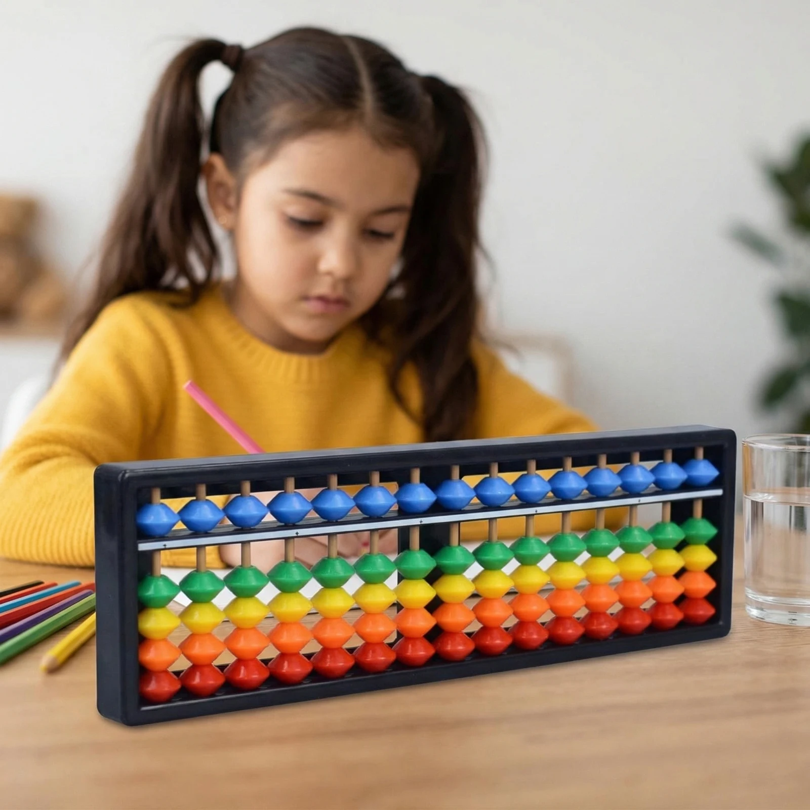 Digit Standard Abacus Soroban Portable Abacus Math Calculating Tool for Beginners Professionals Learning Training Aid