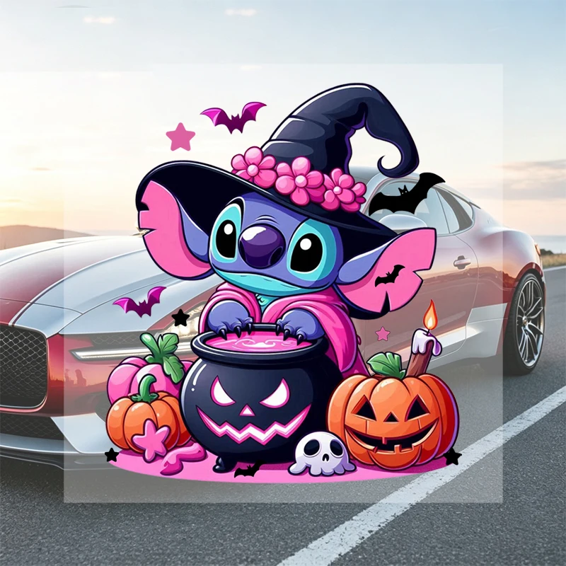 Car Stickers Halloween Cartoon Festive Vinyl Decal Waterproof Die Cut for Fuel Cap Car Window Bumper Door Auto Decor