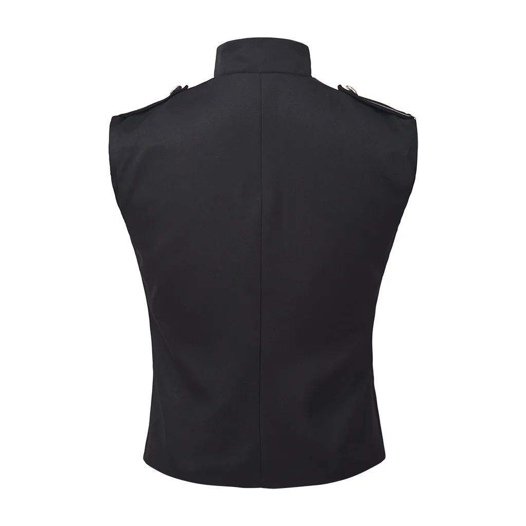 Vintage Adult Rock Band Vest My Chemical Romance Cosplay Medieval men's gothic steampunk drummer suit punk jacket view 4