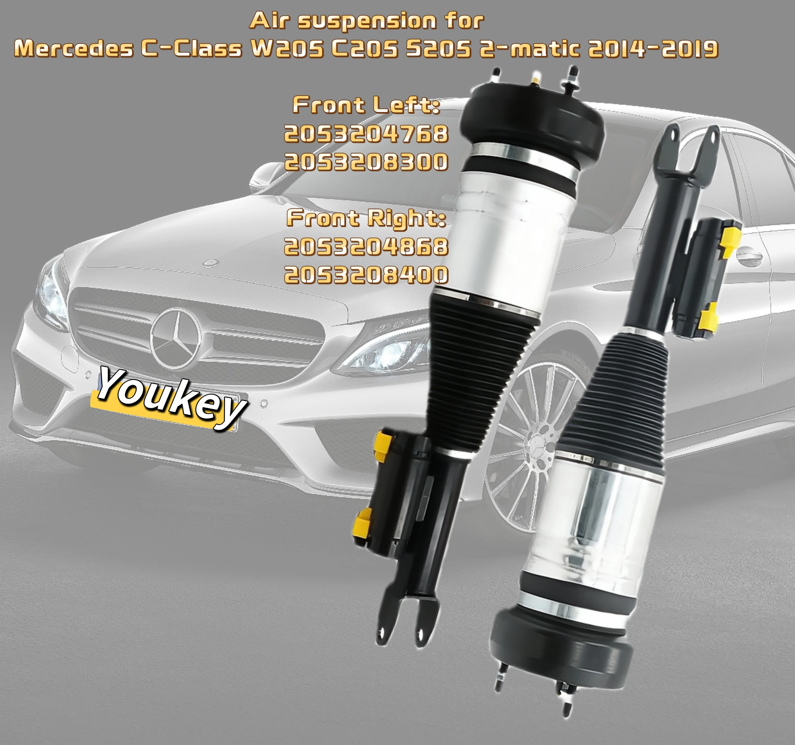 Original Factory High Quality Air Suspension Spring Ultimate Kit for Mercedes C-Class W205 C205 S205 2matic 2014-2019 2053204768