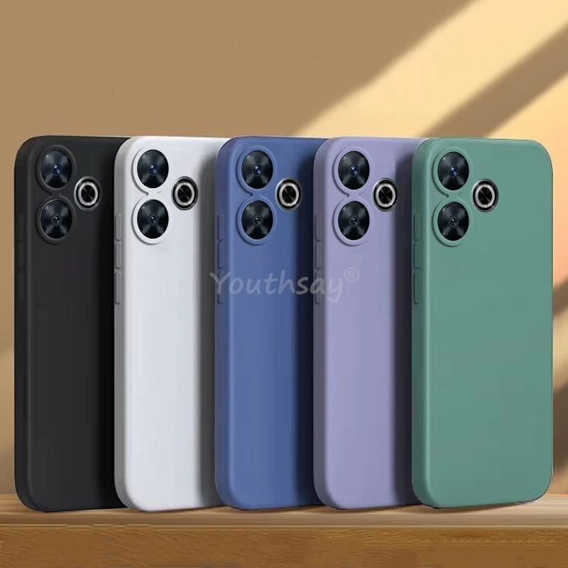 For Xiaomi Redmi 13 Case Redmi 13 Cover Liquid Silicone Plain TPU Anti-drop Matte Phone Protector Cover Redmi 13 4g Case