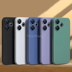 For Xiaomi POCO M6 Case POCO M6 Cover Liquid Silicone Plain TPU Anti-drop Matte Phone Protector Cover POCO M6 4G Case