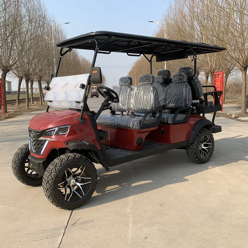 Global Hot Selling Powerful 2+2/4+2 Lithium Battery Powered Golf Cart Adult Mobility Scooter Beach Off-Road Electric Golf Cart