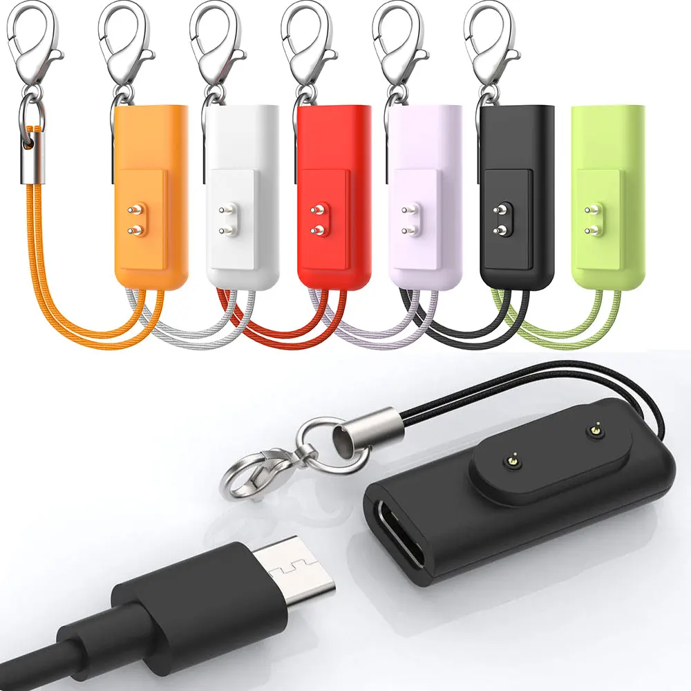 Für Redmi Uhr 4/5 Typ-C Mini Power Ladegerät Verbinden Adapter Protable Konvertieren Stecker Für Mi Band 10 9 8, Mit Schlüsselbund